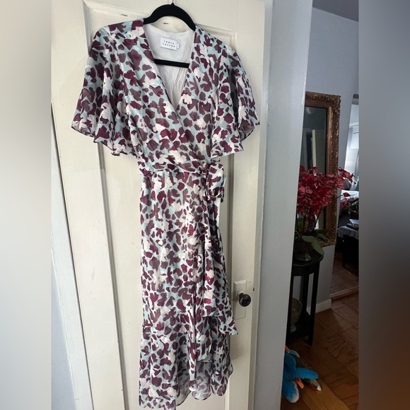Tanya Taylor Blair Chiffon Wrap Maxi Midi Dress 8 - Picture 3 of 10
